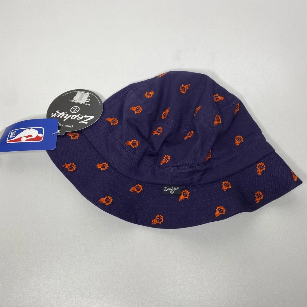 Zephyr Phoenix Suns NBA Kids Bucket Hat Purple All Over Logo L/XL NWT
